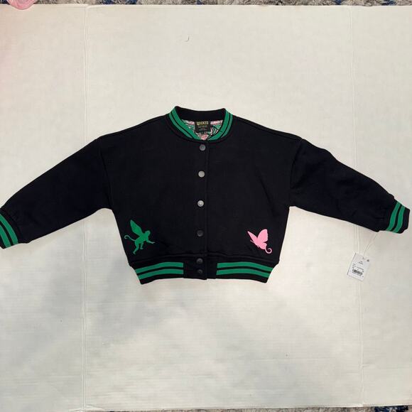 Wicked Themed Girls XS Bomber Jacket School Fall Movie Lightweight Cozy Soft - Picture 4 of 9